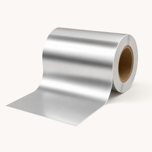 Zilver semi-glans PET etiketten
