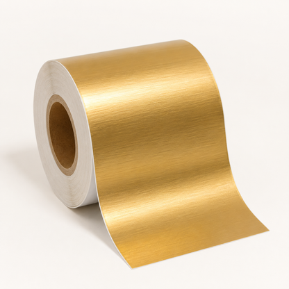 Geborsteld goud PET etiketten